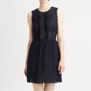 RED VALENTINO Empire Line Dress, Navy, Lace, Size 40, Authentic